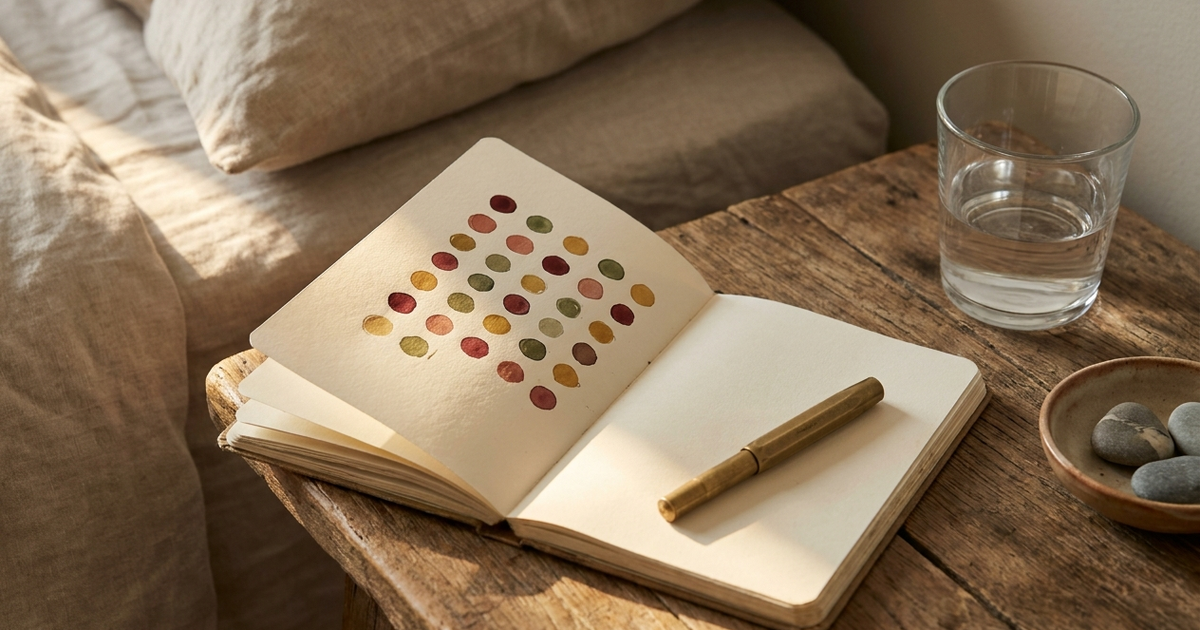 Person tracking fatigue patterns in a journal for Crohn's disease symptom management