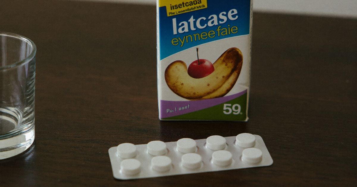 Diagram showing how lactose is digested in the small intestine and what happens in lactose malabsorption with Crohn's disease