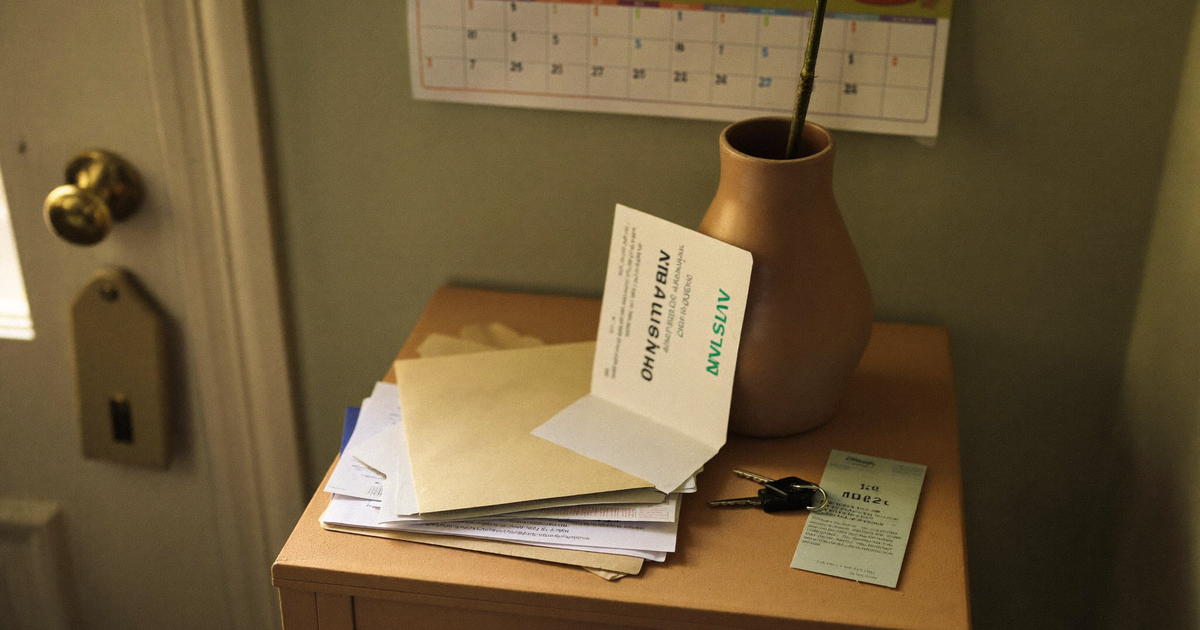 A Medicare card, a Part D plan letter and an infusion appointment reminder laid out to illustrate Skyrizi coverage gaps for Medicare patients
