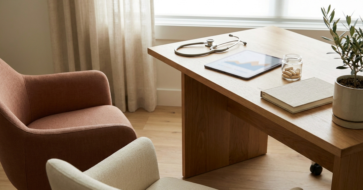 Patient discussing supplement options with a gastroenterologist during a clinical visit about managing IBD fatigue