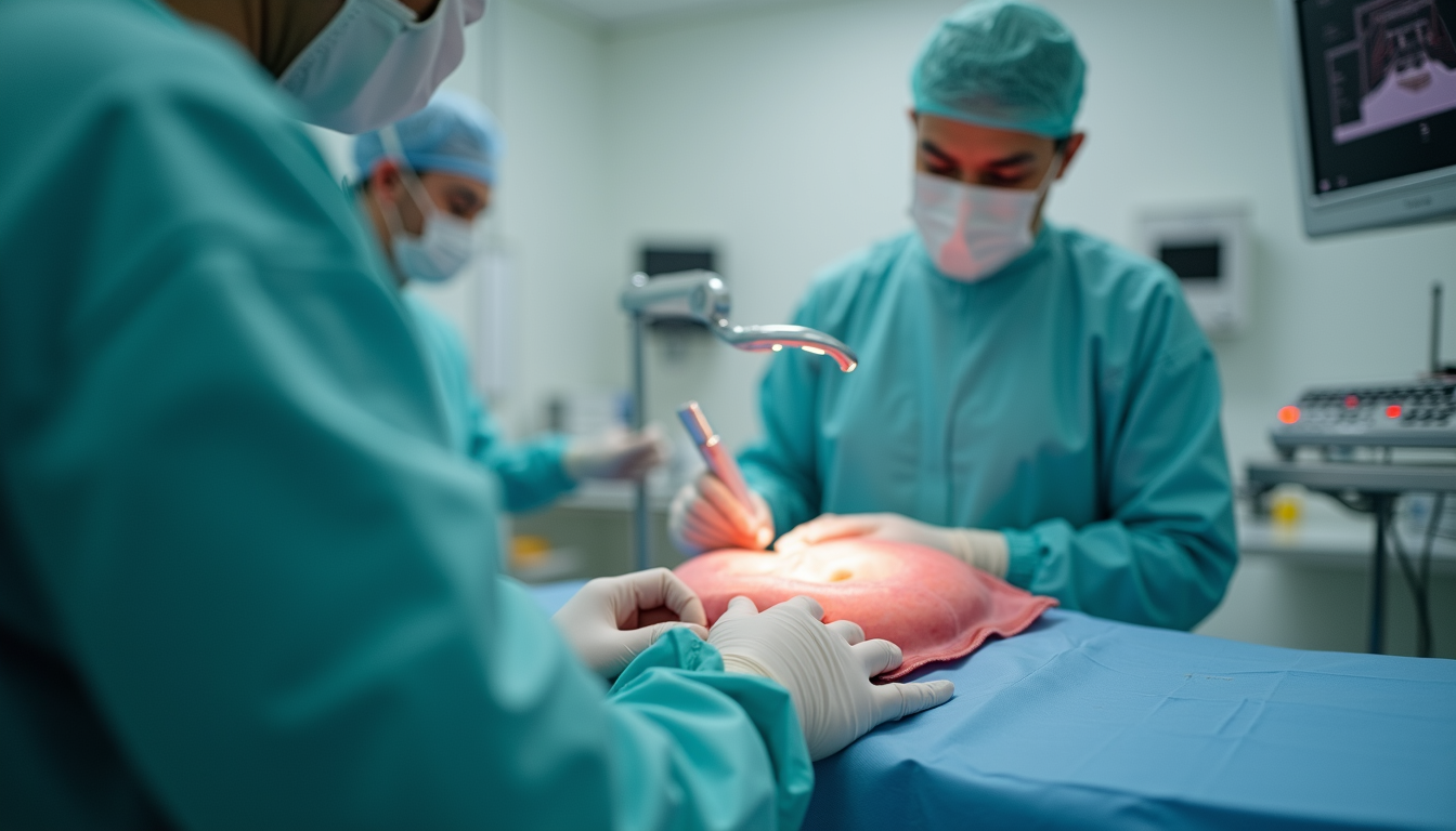 High angle view of medical equipment used for gastrointestinal examination