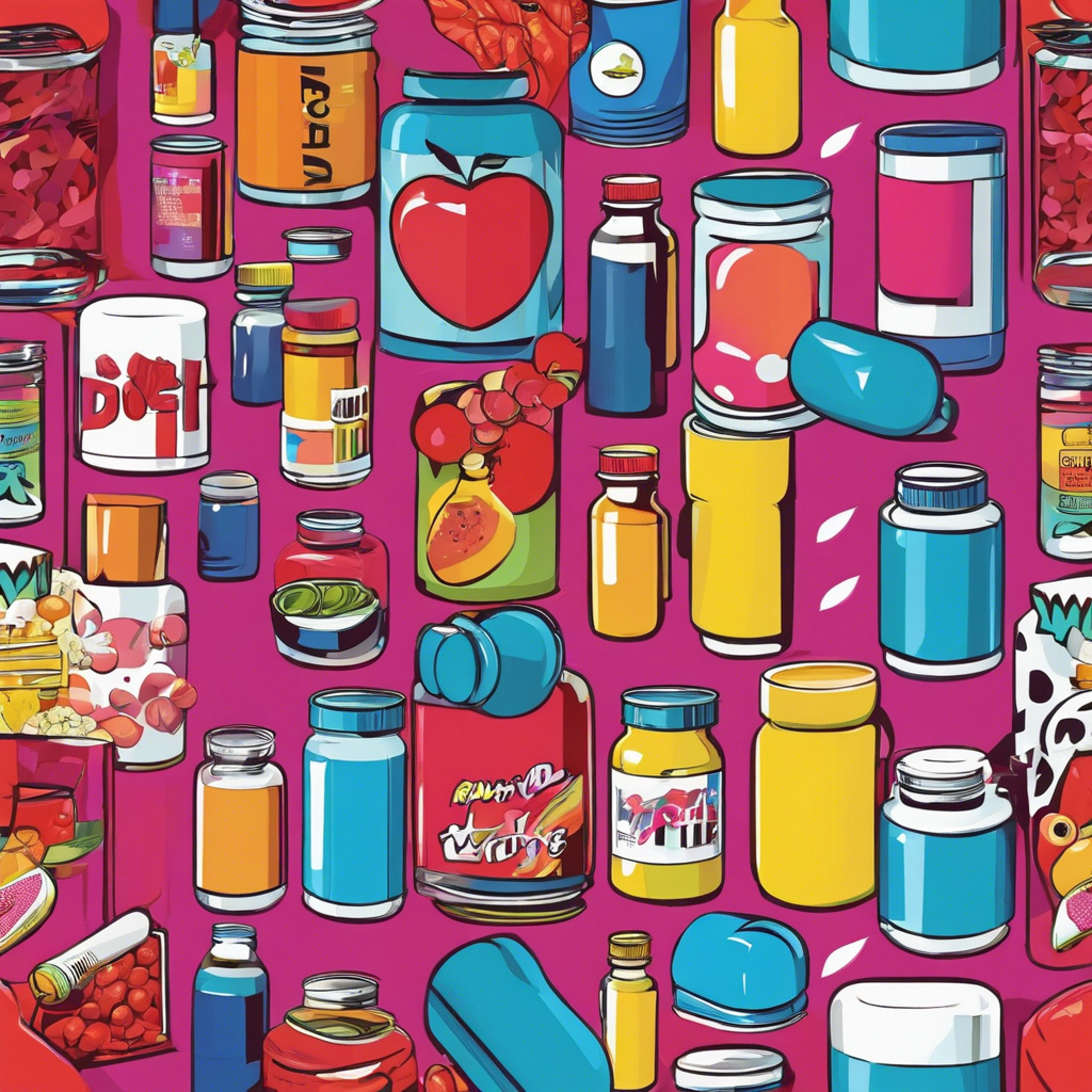 Illustration of supplements and food