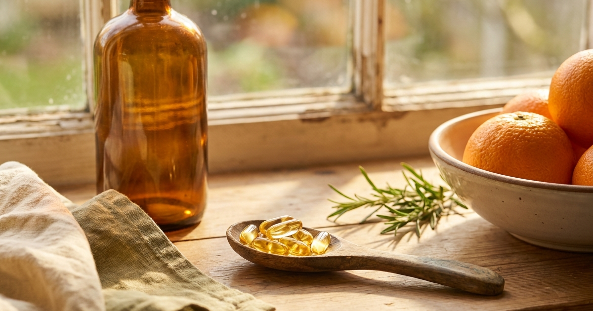 Vitamin D supplementation for Crohn's disease showing sunlight and supplements supporting gut health